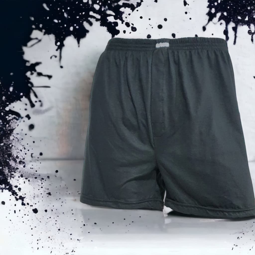 KIT  3 CUECA SAMBA CANÇÃO MASCULINO 100% ALGODÃO SHORTS PIJAMA DE DORMIR BRANCO OFF/BEGE/VERDE