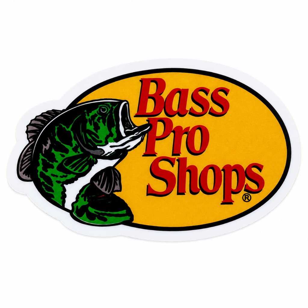 Adesivo Bass Pro Shops Premium Vinil Laminado Pesca Camping