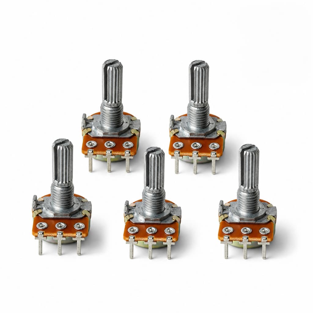 Kit 5 Potenciômetro 10K Linear L20 Haste 20mm 3T WH148-1