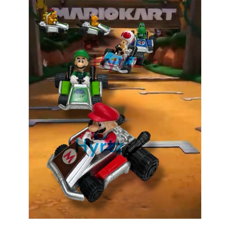 Kit 6 Carrinhos Colecionáveis Super Mario Kart