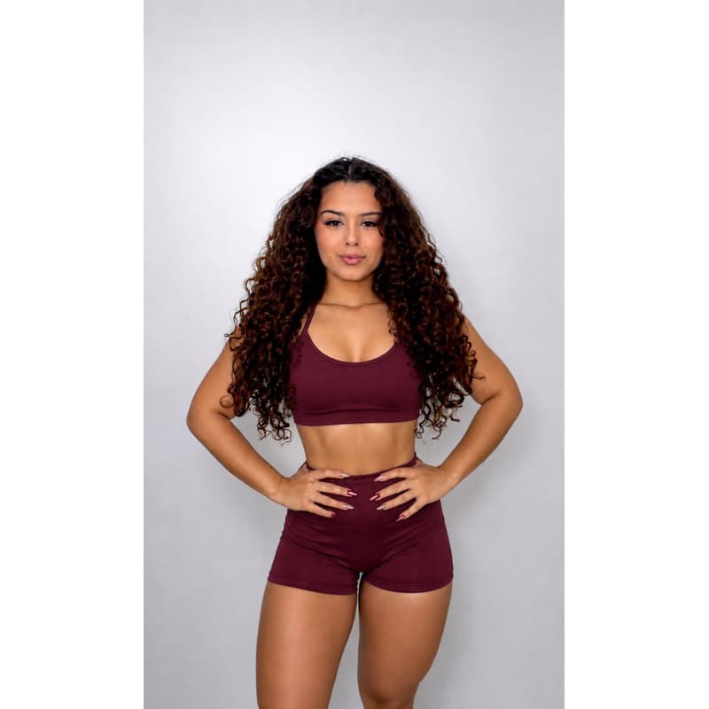 Conjunto Fitness Element Academia Short Top Suplex Zero Transparencia Bojo Removivel Feminina