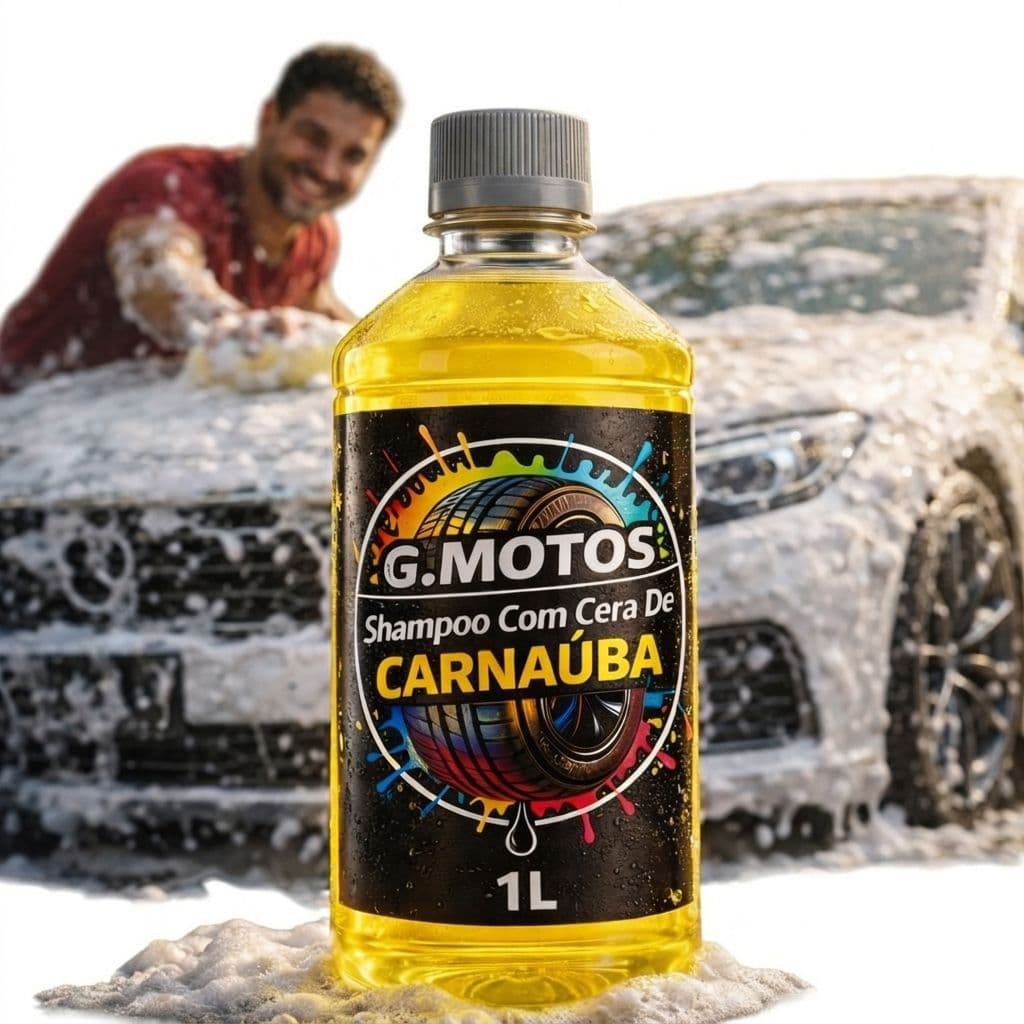Shampoo Automotivo com Cera de Carnaúba 1L – Brilho e Proteção Máxima