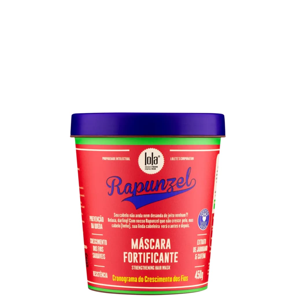 Máscara Fortificante Lola Cosmetics Rapunzel 450g Crescimento e Fortalecimento