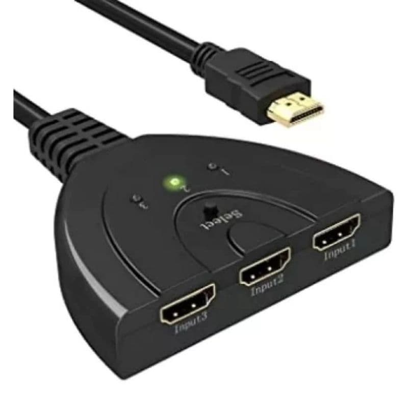 Adaptador 4K Alta Velocidade Imagem HD Cabo 3x1 Hdmi Switch 3 Entradas E 1 Saída