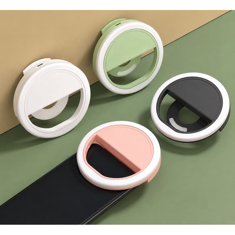 Ring Light Clipe Para Celular Recarregável USB Luz Selfie LED 3 Níveis Universal