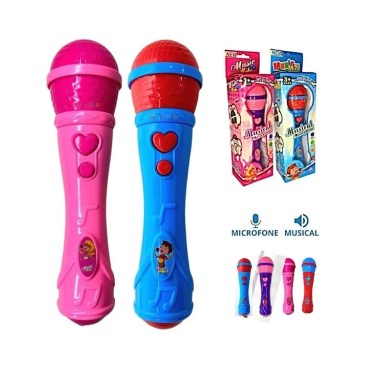 🎤 Microfone Infantil Musical com Luz e Som | Brinquedo Interativo para Meninos e Meninas +3 Anos