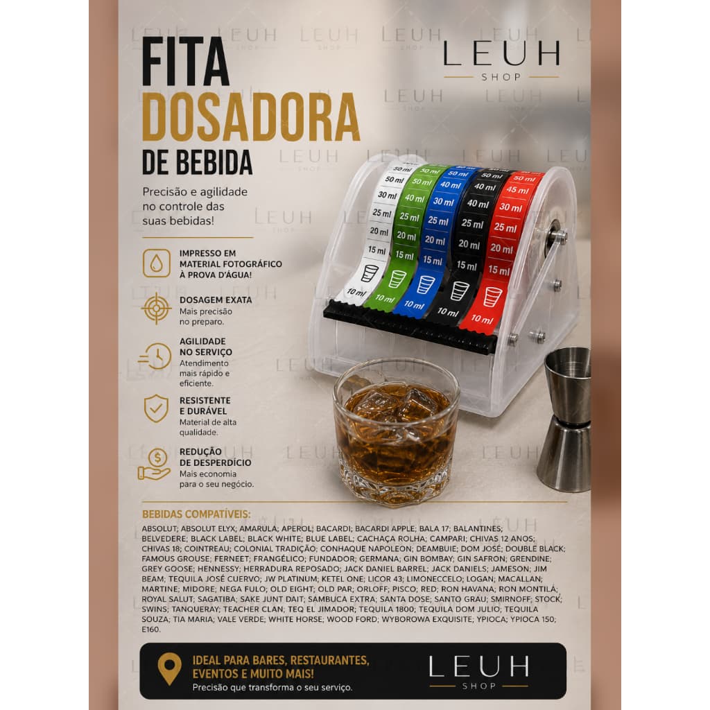 Fita Régua Dosadora de Bebidas