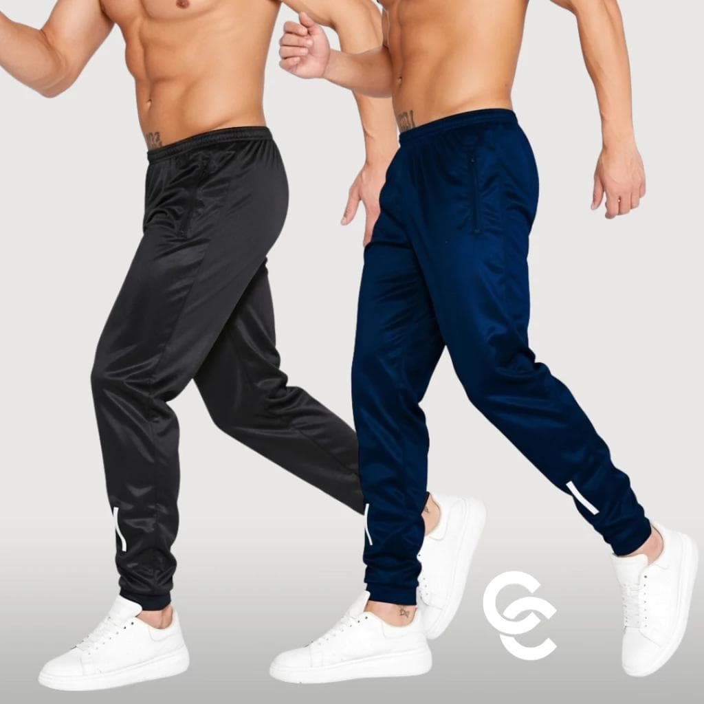 Kit Calças CHIMPA Dry Fit Academia Masculina Adulta com Bolso Zíper Flanelada Jogger quentinha