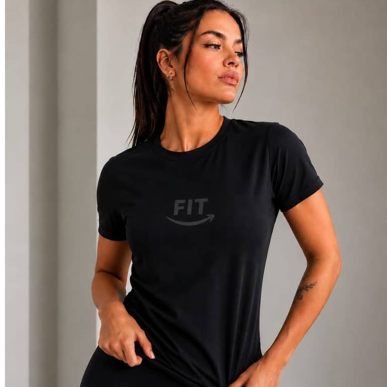 Camiseta Feminina  T-shirt  Academia Corrida Algodão Estilosa Fitness Musculação Treino Pesado