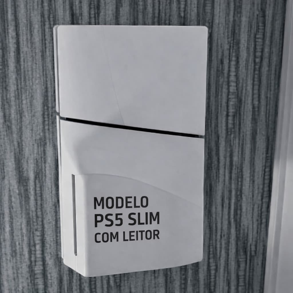 SUPORTE DE PAREDE PARA PLAYSTATION 5 PS5 MODELOS FAT COM E SEM LEITOR + SLIM COM LEITOR + SLIM SEM LEITOR
