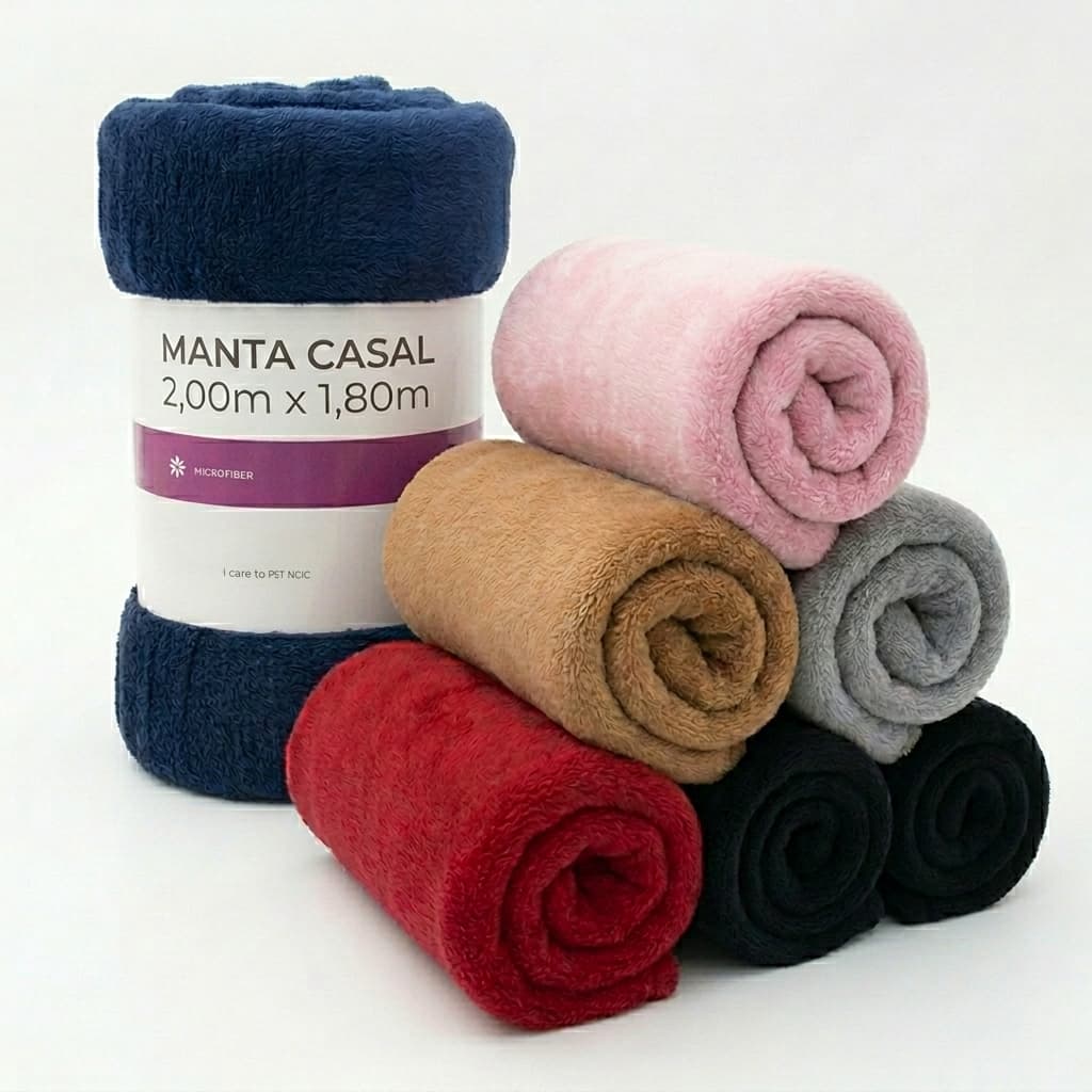 Manta Cobertor Casal Antialérgico Soft 2,00 X 1,80m Quentinho Macia Varias Cores