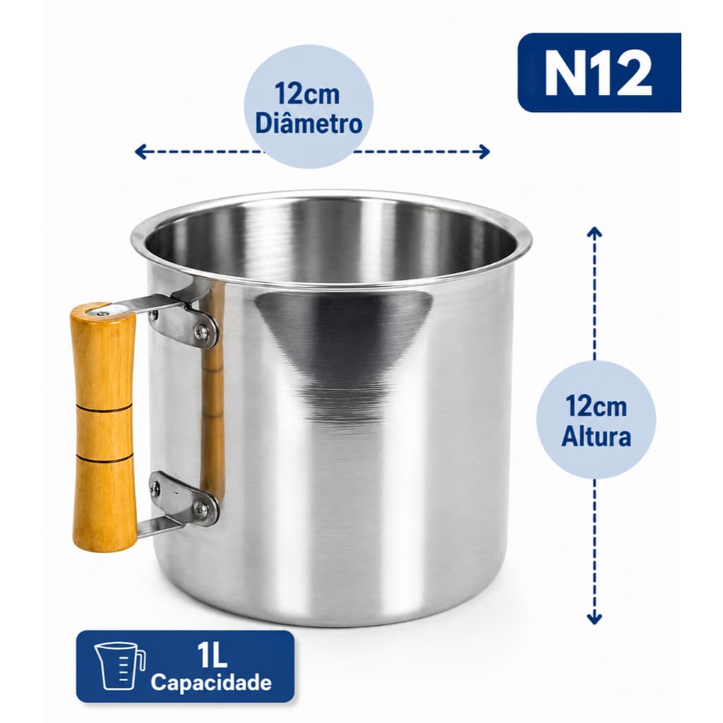 Caneco Grande N12 ao N20 De Alumínio Reforçado Leiteira Caneco Fervedor Copo Restaurante Hotel Industrial Na Promoção