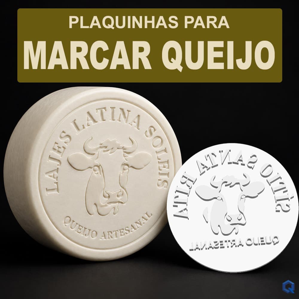 Carimbo Marca Queijo Artesanal Prensa Personalizado - Marca Queijos Feito à Mão 3D