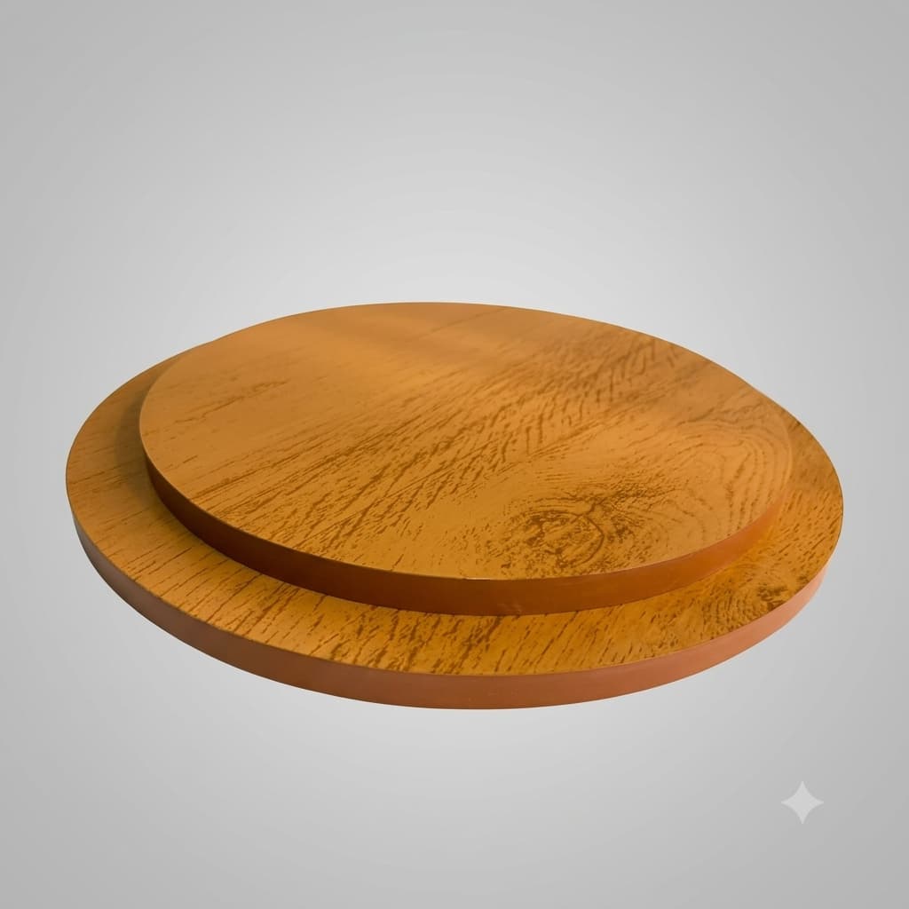 Tampo/Suporte para Mesa Lateral Redondo em MDF 34cm E 28cm Decoração