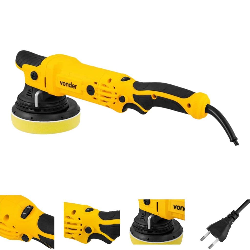 Politriz Lixadeira Automotiva Profissional Vonder 900W  Sistema fixa fácil 127V/220V | PRV 906