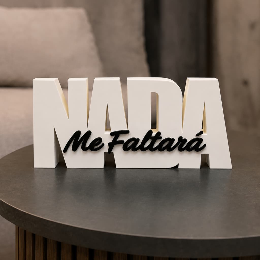 Placa Decorativa NADA ME FALTARÁ