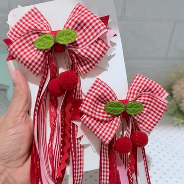Parzinho Junino Cereja/ Parzinho Junino Xadrez Vermelho e Branco/Vestido Junino/ ParzinhoXadrez