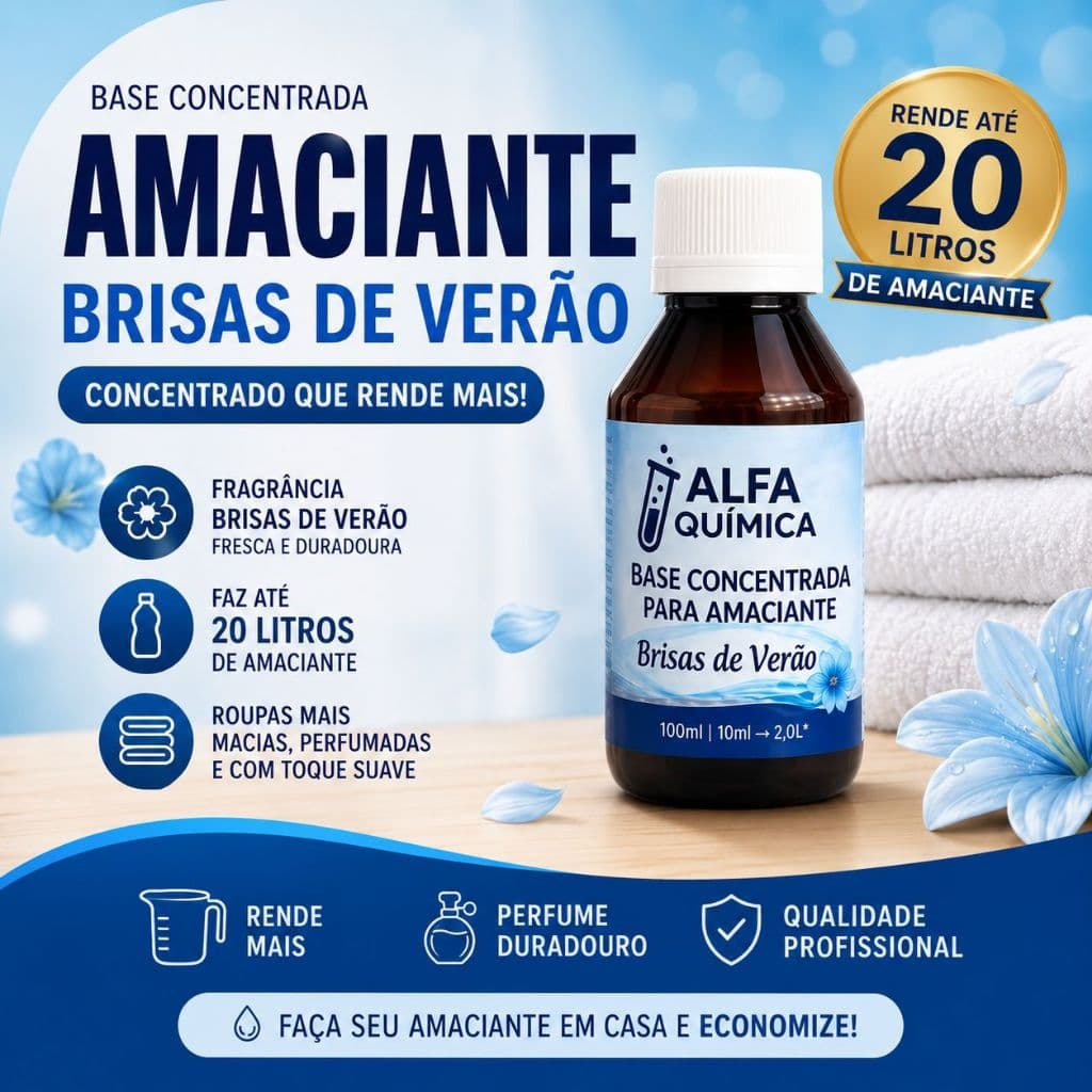 Amaciante que Rende até 20 Litros brisas de Verão ou Brisa Intenso