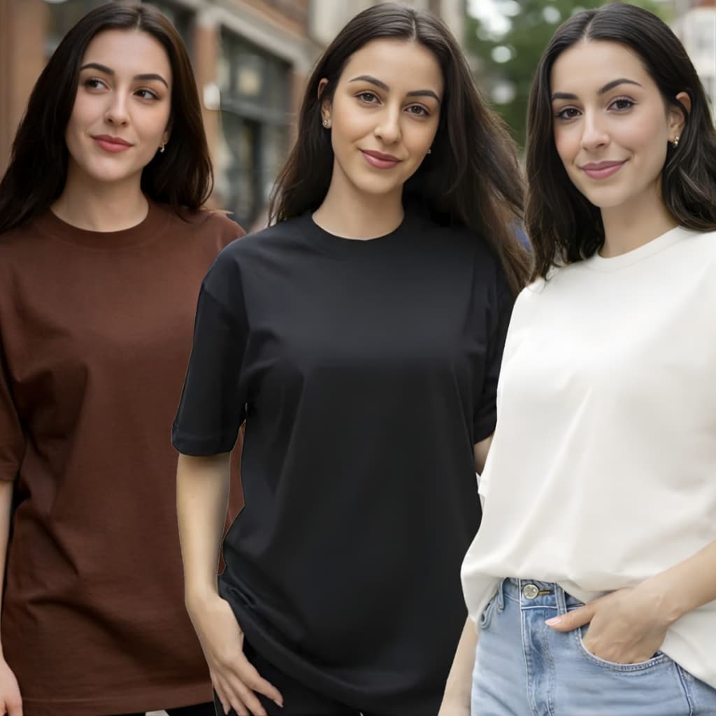 Camiseta Oversized Feminina Street Wear Algodão