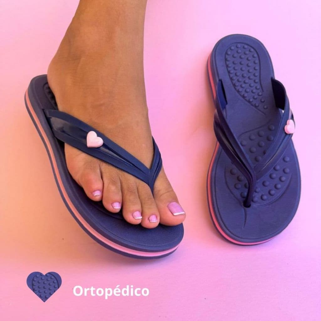 Sandalia Ortopedica Antiaderente Moderna - Chinelo Feminino Verão Tendência