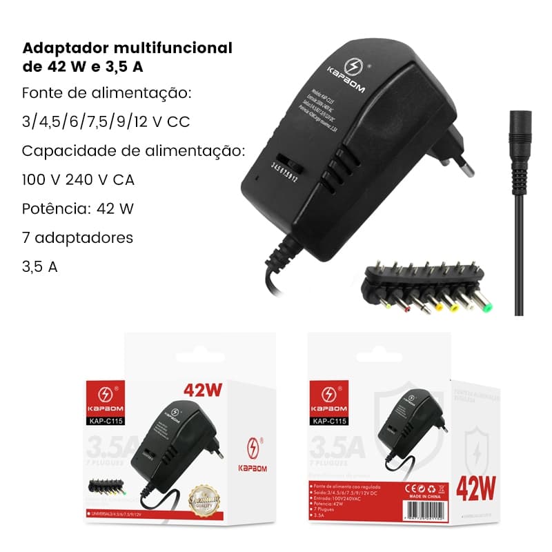Fonte de alimentação regulada de uso geral: 3,0 A, 3 V, 4,5 V, 6 V, 7,5 V, 9 V, 12 V