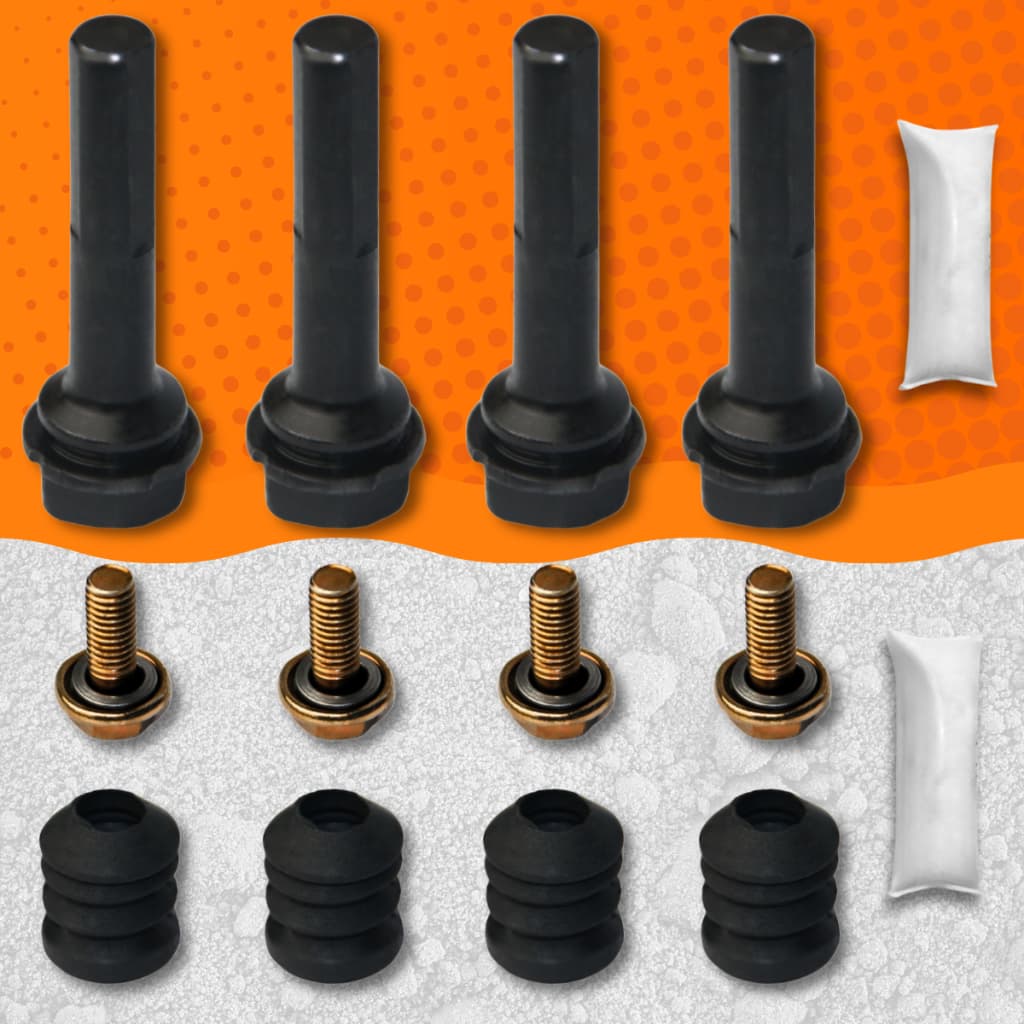Kit 4 Pino Guia Pinça Freio Dianteiro Logan Sandero Clio Kangoo Megane Scenic Twingo Express Symbol