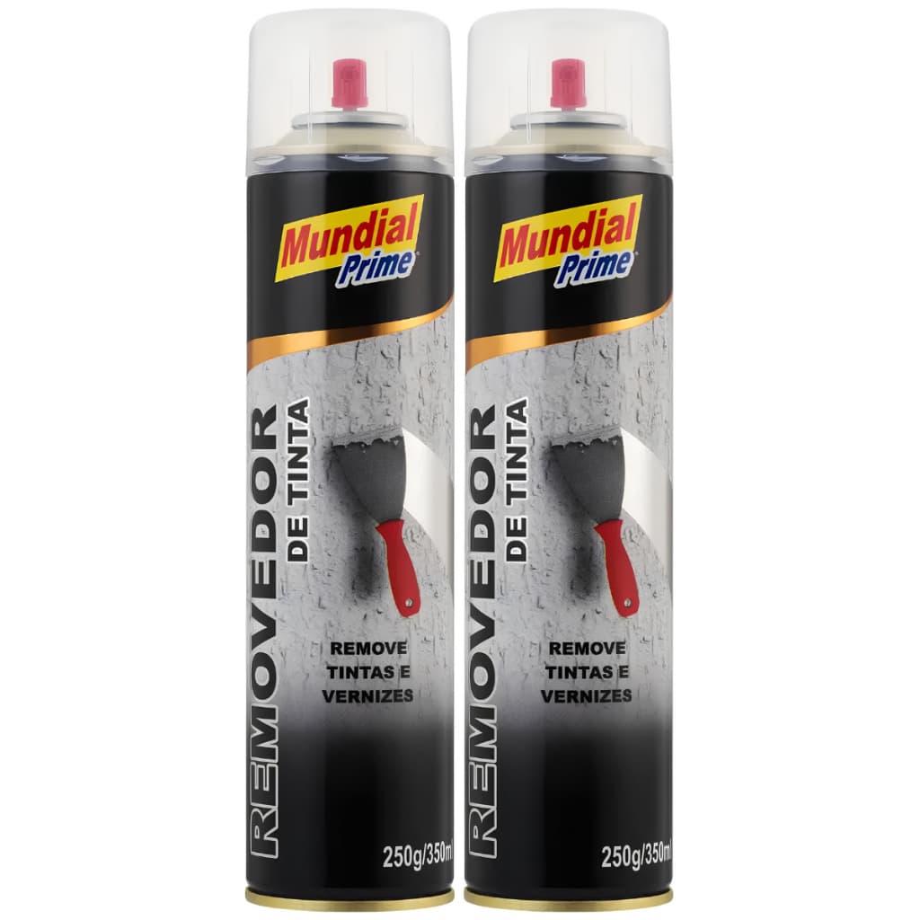 2 Removedor De Tinta Mundial Prime 350ml Para Metal Madeira