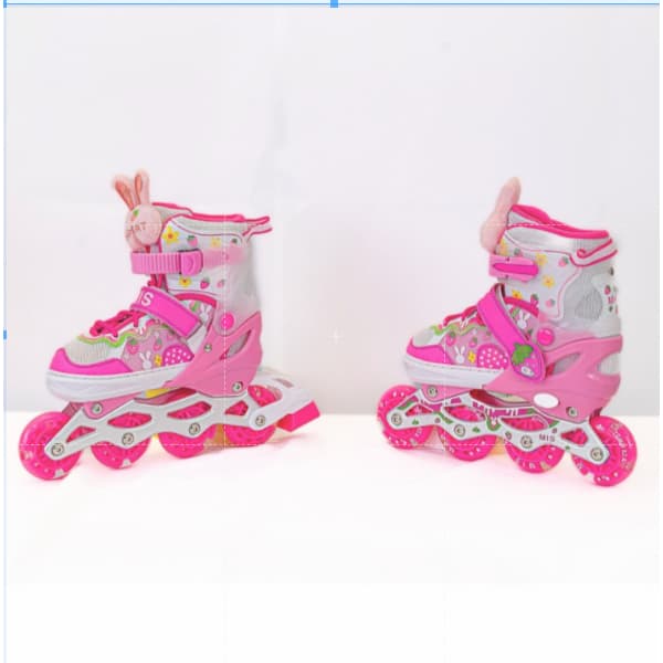 Patins Inline Ajustavel Com Luz De Led. Com OU SEM Kit Protecao Varias Cores E Tamanhos disponiveis