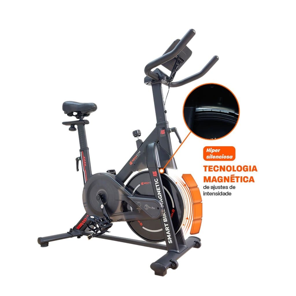Bicicleta Ergométrica Magnética Bike Spinning Roda De Inércia 4Kg Ate 120Kg MegaGym