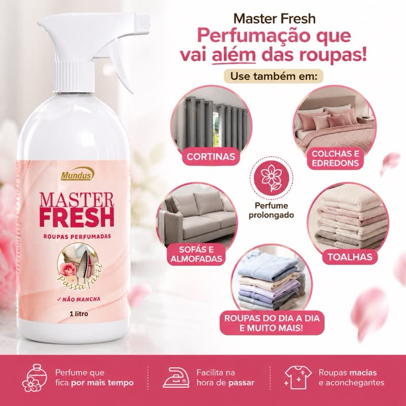 Passa Fácil Master Fresh Roupas Perfumadas Mundus 1 L (Gatilho Incluso)