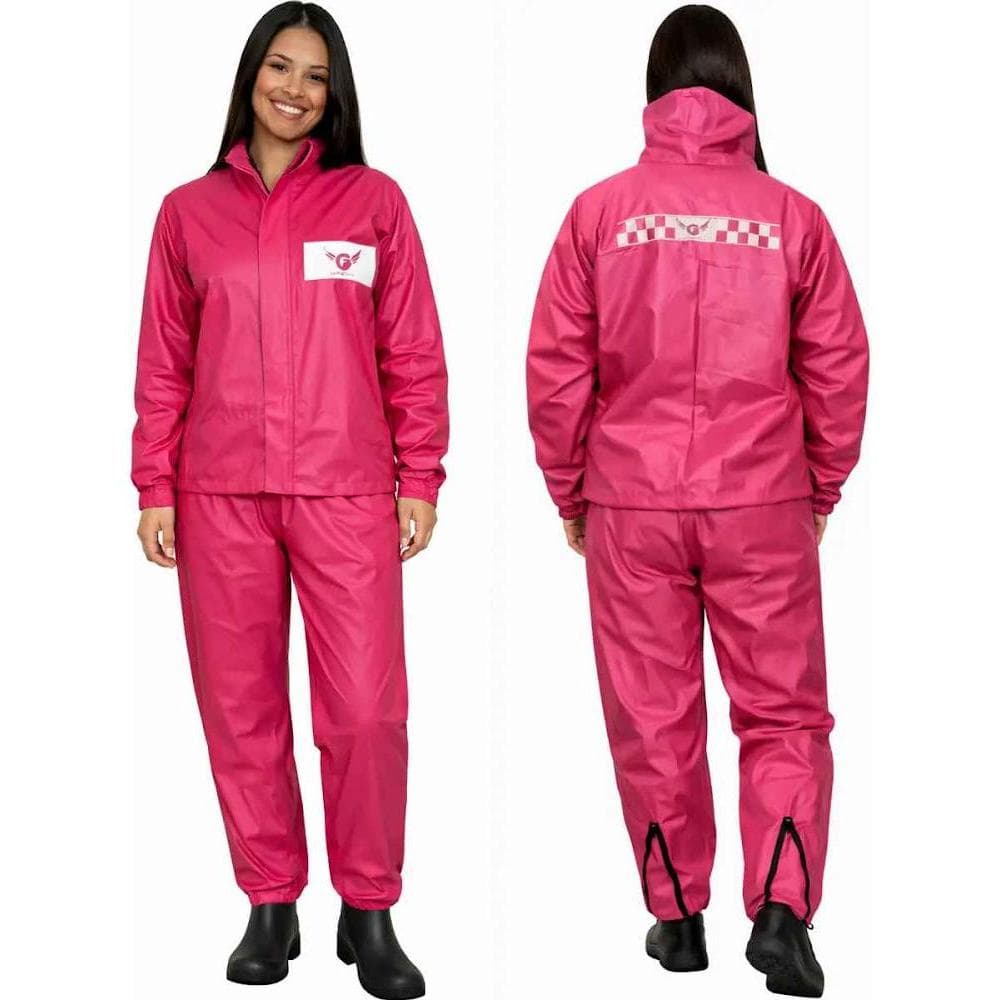 Conjunto  Capa de Chuva Fly Feminino Calça Jaqueta Impermeável