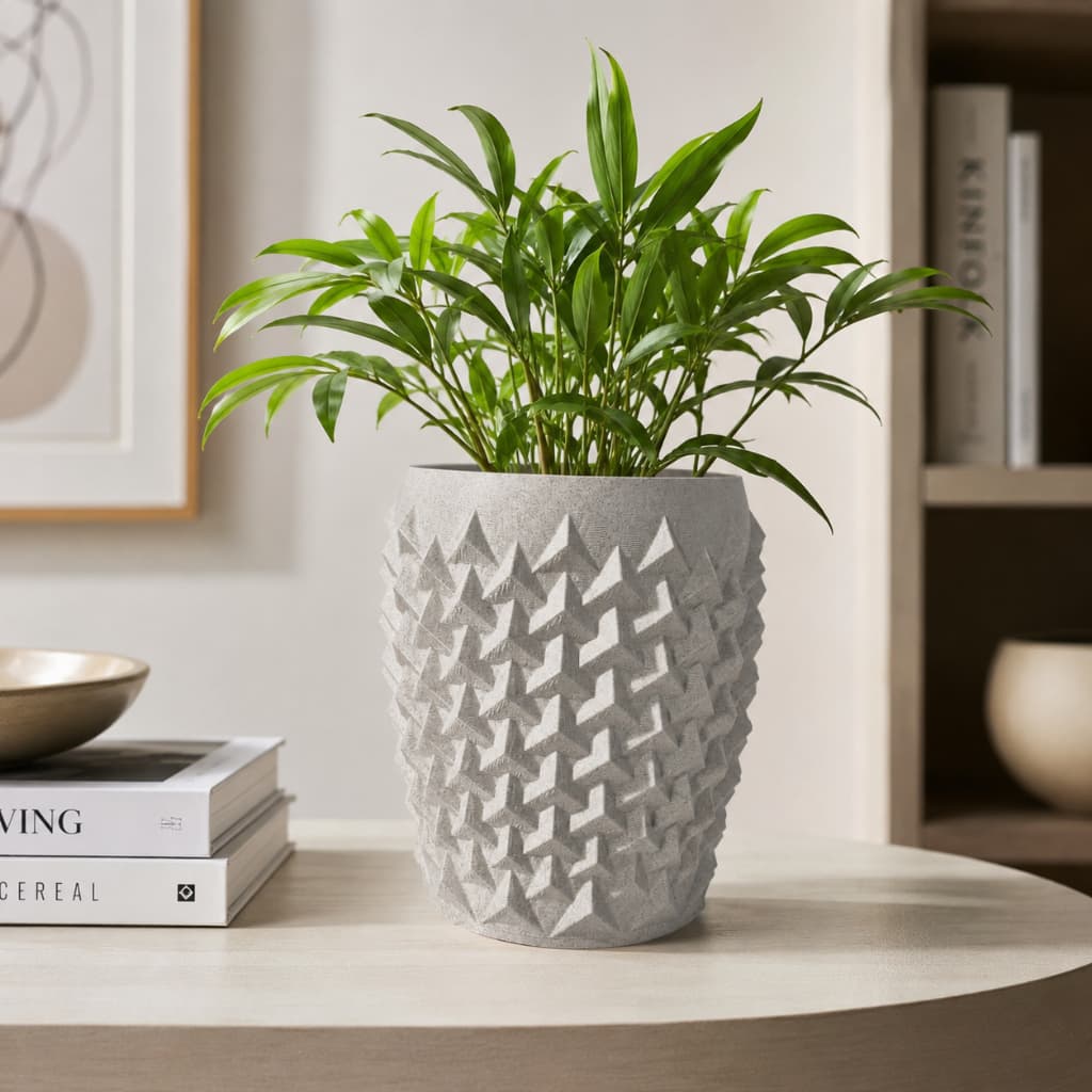 Vaso de Planta Cachepot Decorativo Pontiagudo 11cm 3D