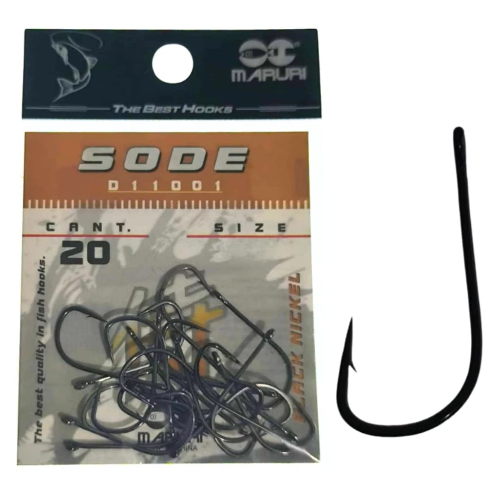 anzol de pesca maruri sode black N 2 com 20 unidades