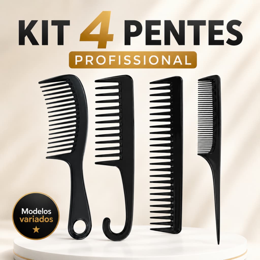PENTE PLASTICO COLOR PARA CABELOS CONJ