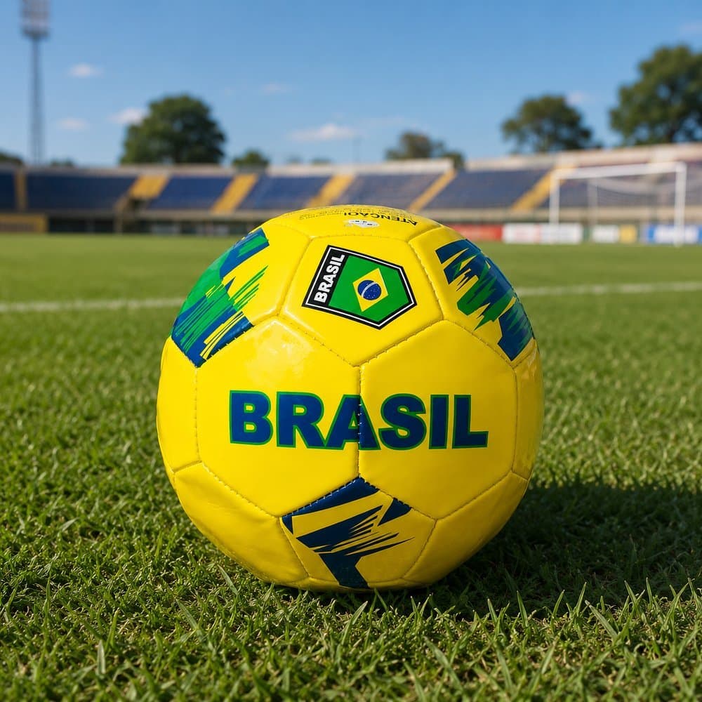 Bola de Futebol Brasil Copa do Mundo Número 5 - Amarela Seleção Brasileira Neymar