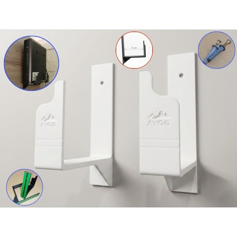 SUPORTE PARA ROTEADOR GRANDE ATÉ 10cm DE ESPESSURA / SUPORTE PARA MODEN