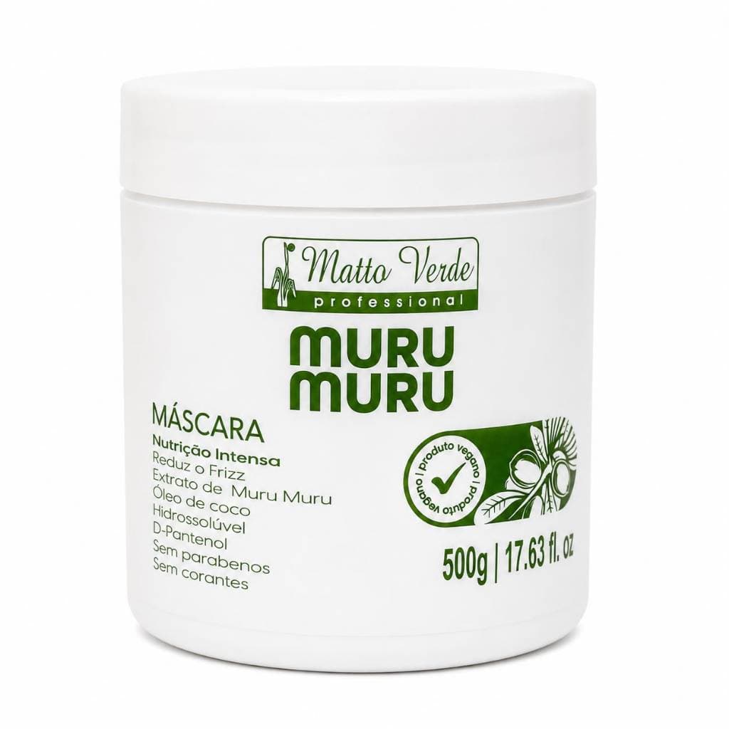 Máscara Muru Muru Nutrição Intensa com Óleo de coco Matto Verde 500g