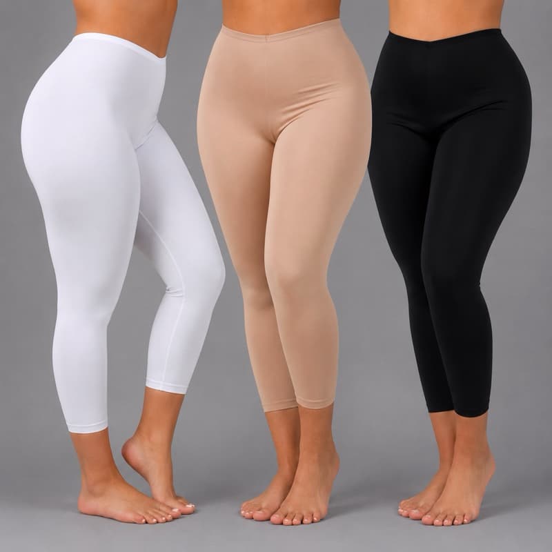 1, 2 ou 3 Calça Anágua Anti Atrito Segunda Pele Proteção Feminina Usar Por Baixo Evita Transparência