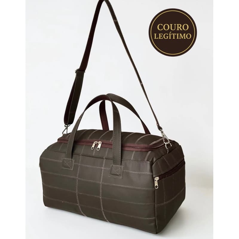 Bolsa Duffel em COURO LEGÍTIMO. Bolsa de viagem em COURO LEGÍTIMO. Mala de viagem.