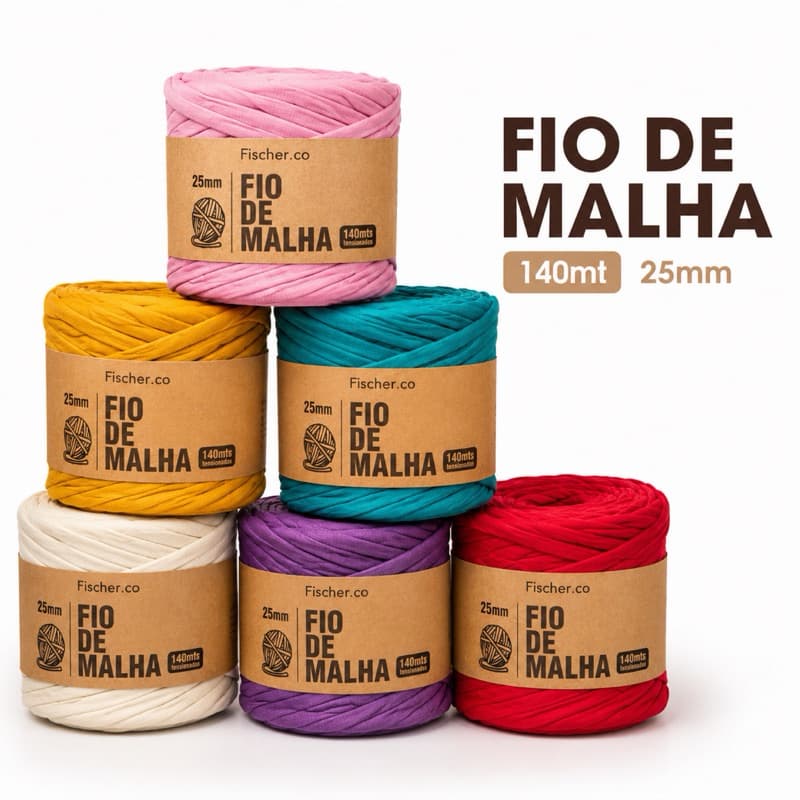 Fio De Malha Extra Premium 140 Metros 25mm Fischer - Cores variadas