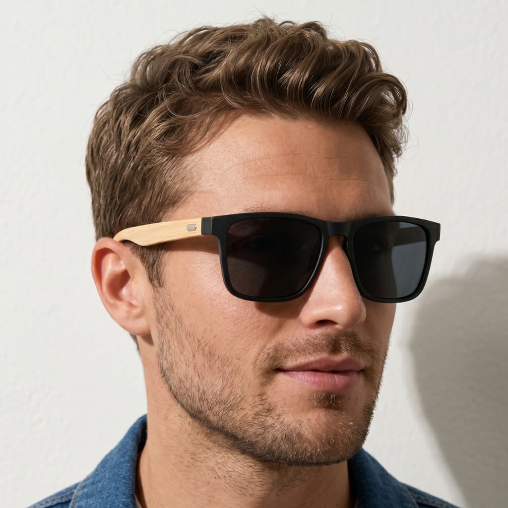 Óculos de Sol Quadrado Escuro Premium Classico Resistente Moda Praia Verao uv400 Masculino Feminino