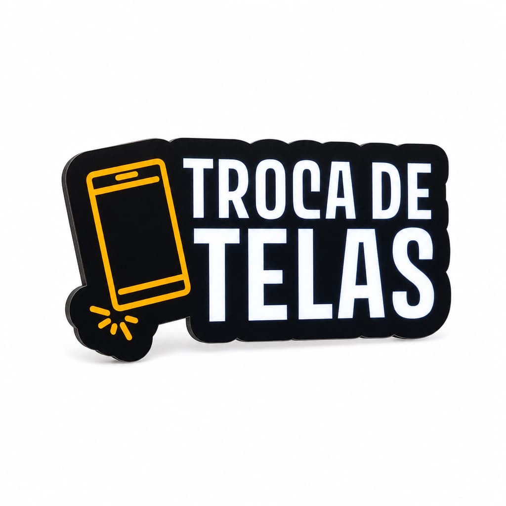 Letreiro Luminoso Assistência Celular - Troca de Telas