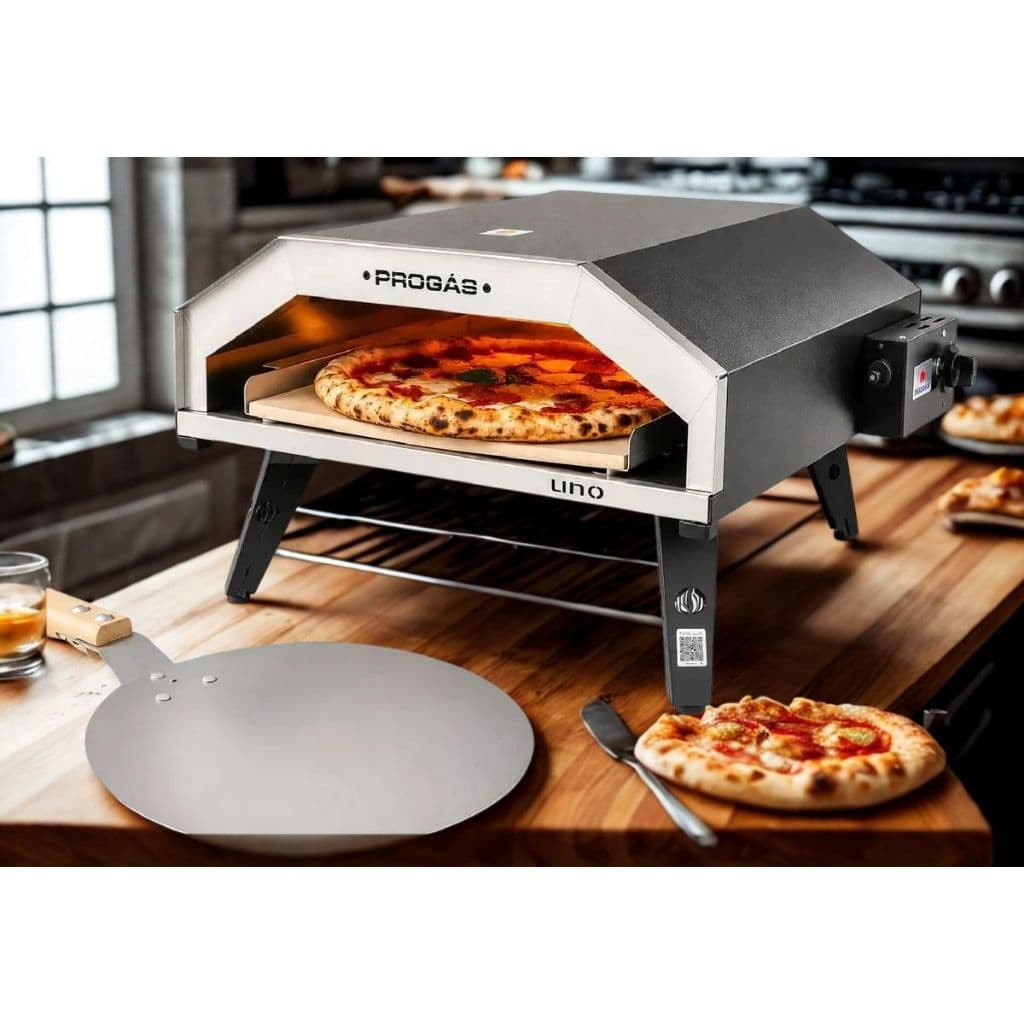 Forno para Pizza a Gás Progás PRUNO-40 Pedra Refratária Profissional Inox 40cm Até 400°C