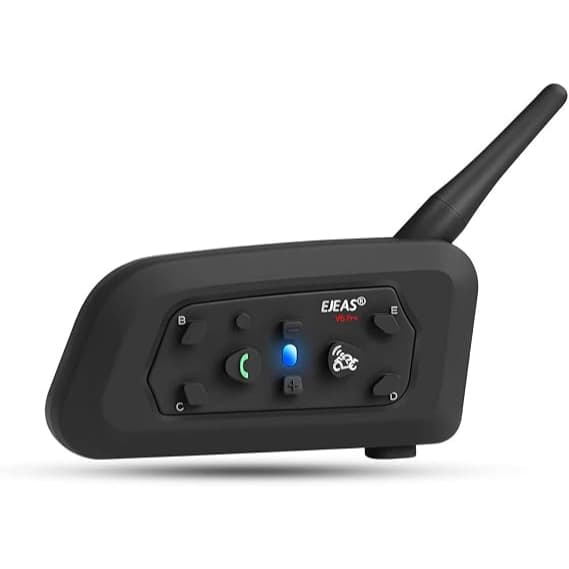 EJEAS V6 Pro Intercomunicador Capacete Moto - IP65 Resistente à Água, Bluetooth 5.1, Alcance de 800m