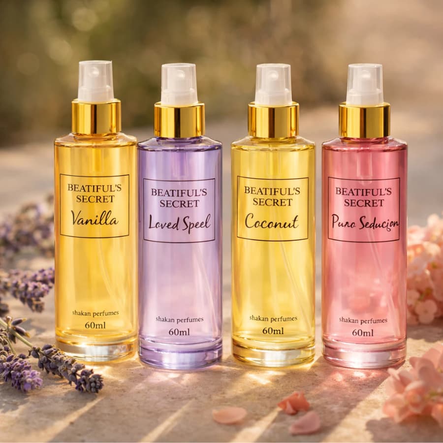 Kit 4 Body Splash victoria Lançamento Vanilla love speel pure seduction coconut