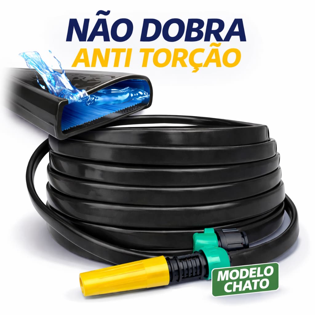 Mangueira de Jardim 10 a 50 Metros Anti Dobra Anti Torção com Esguicho