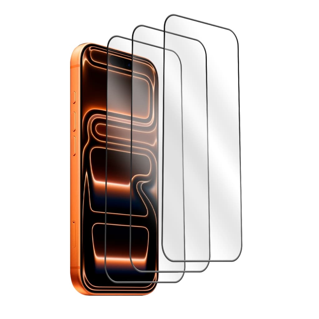 Kit 3 Películas para iPhone Modelos Váriados 6 - 17 Pro, Pro Max Air e Mais Em Vidro Temperado
