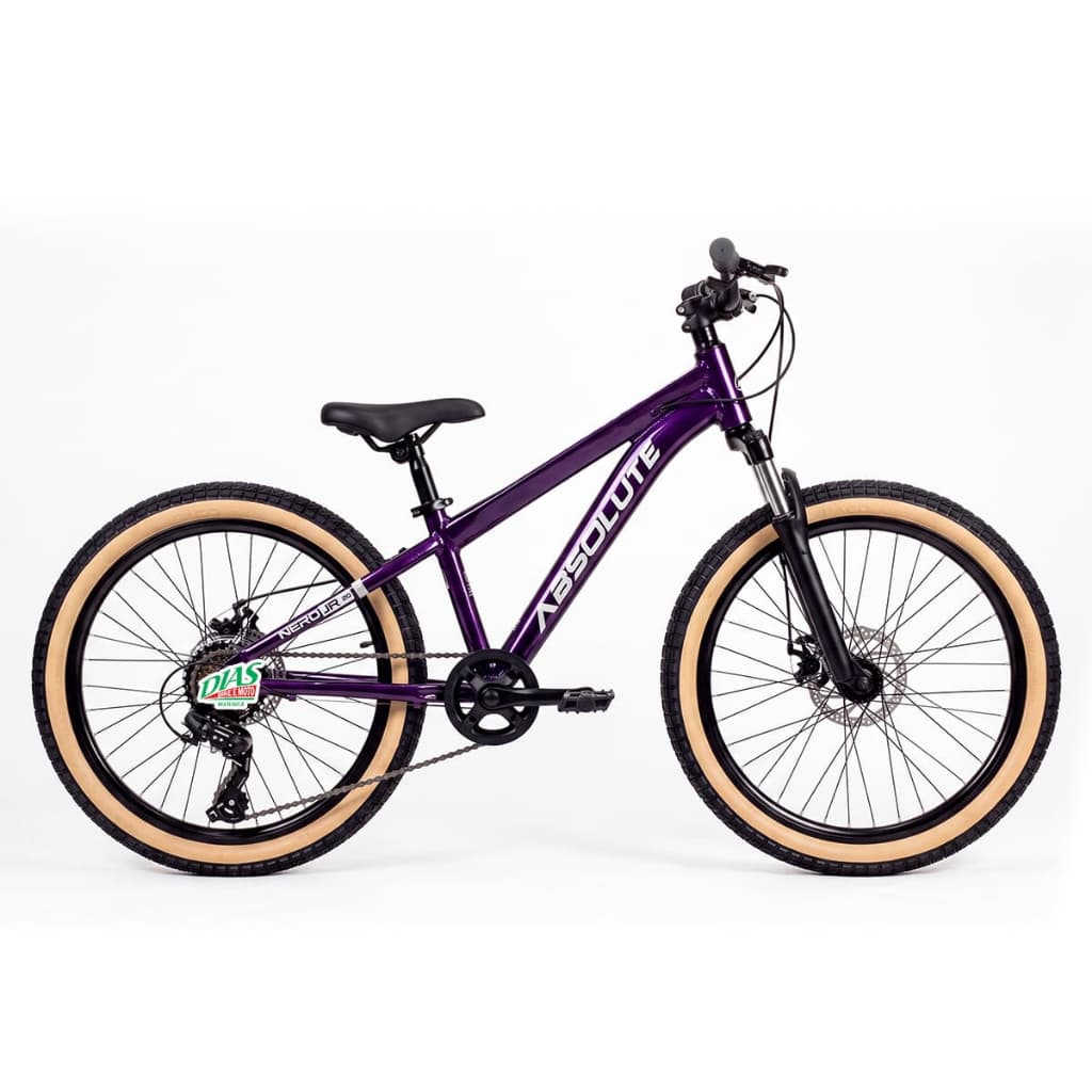 Bicicleta aro 20 Infantil Absolute Nero Junior 7V Freio a Disco Pneus Bege