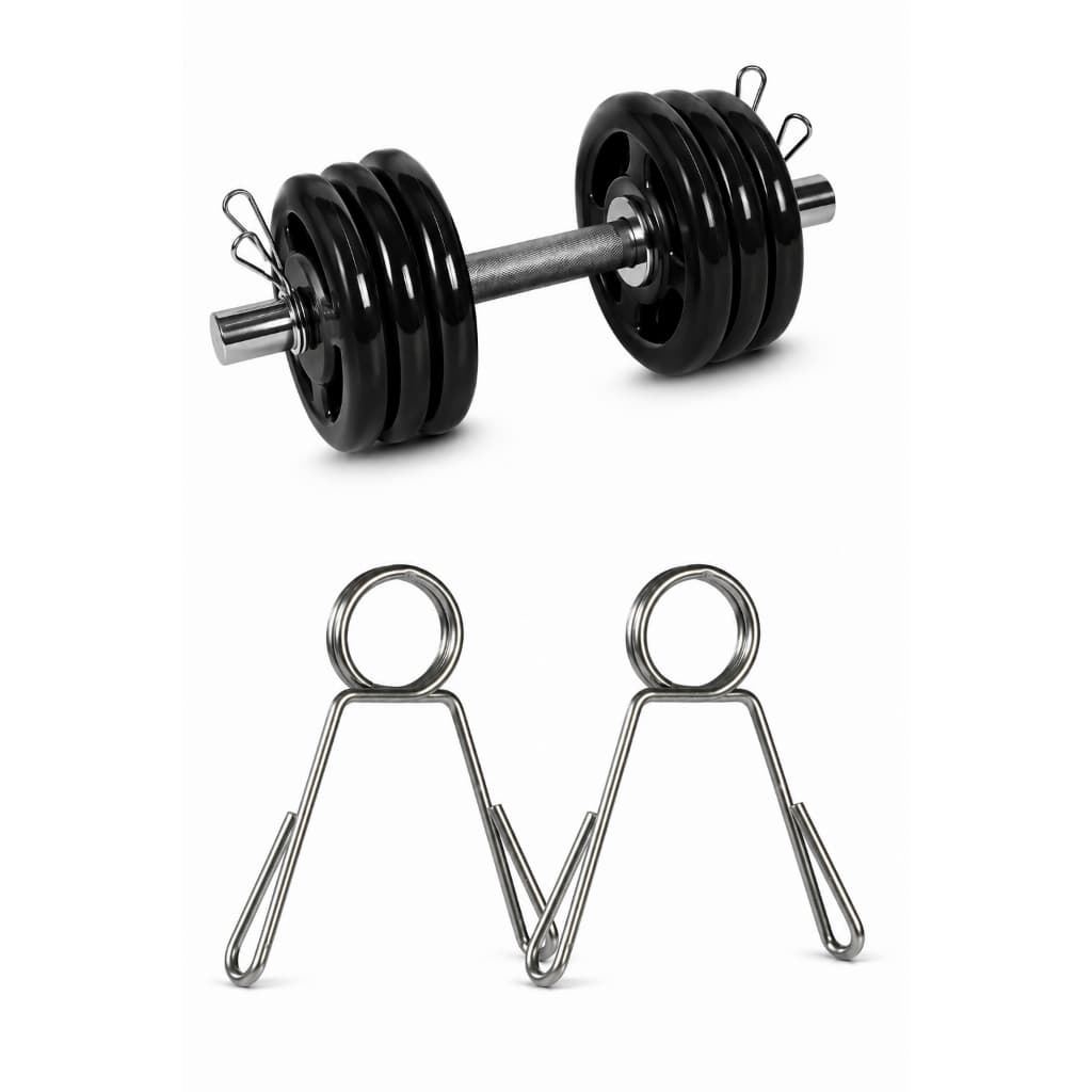 Par De Presilha cromada Barra Academia Para Musculação 25mm