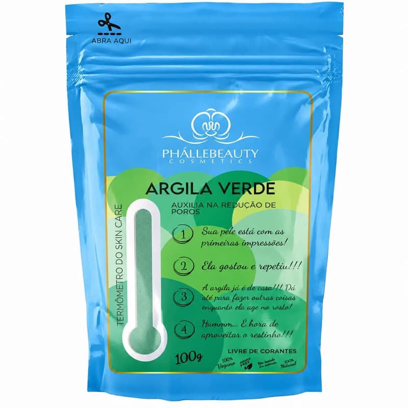 Argila Verde Facial Phallebeauty 100g